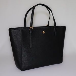 New!!! Tory Burch Black Leather Tote Bag